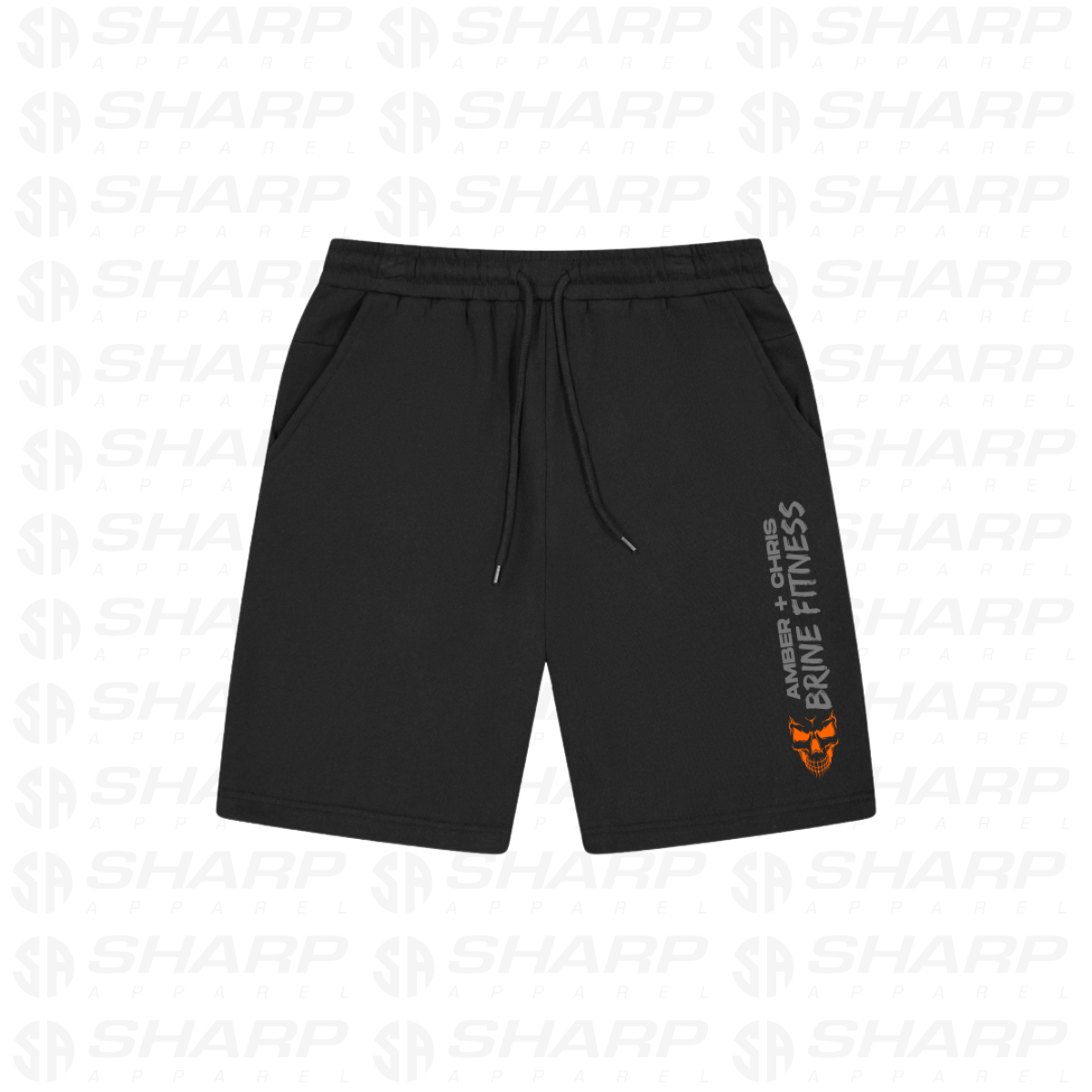 Orange Male Skull Lounge Shorts