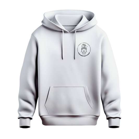 Female Skull Lift One More Rep or Die Trying Hoodie - Grey Back Design