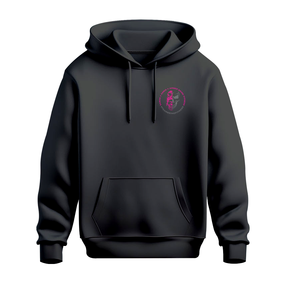 Female Skull Lift One More Rep or Die Trying Hoodie - Pink Back Design
