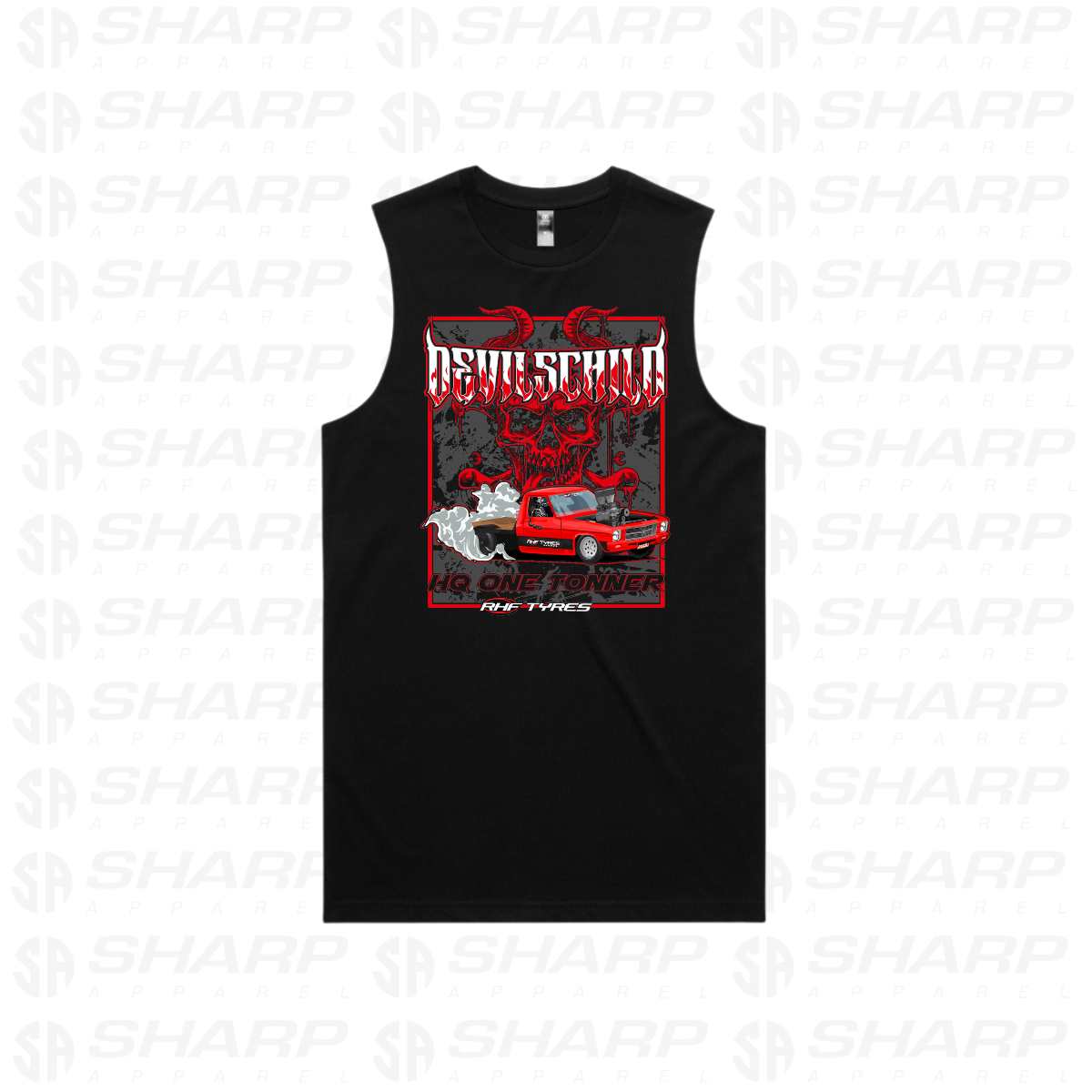 Devilschild Burnout Ute - Men's Staple Singlet
