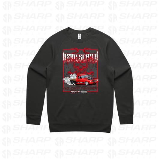 Devilschild Burnout Ute - Adults Crew Neck