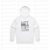 Female Skull Lift One More Rep - White - Front Design - Adults Hoodie