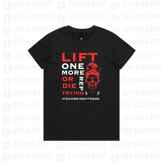 Female Skull Lift One More Rep - Front Design - Women's Tee