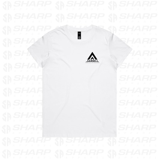 Barbell and Beyond Pocket Logo - Women's Tee