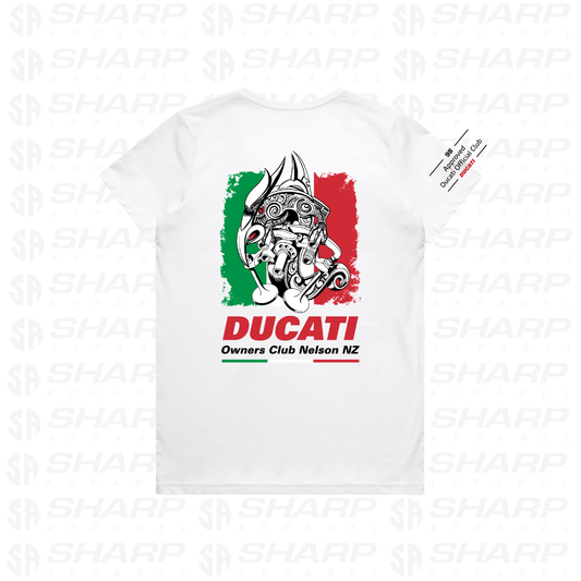 Nelson Ducati Owners Club - Women's V Neck Tee