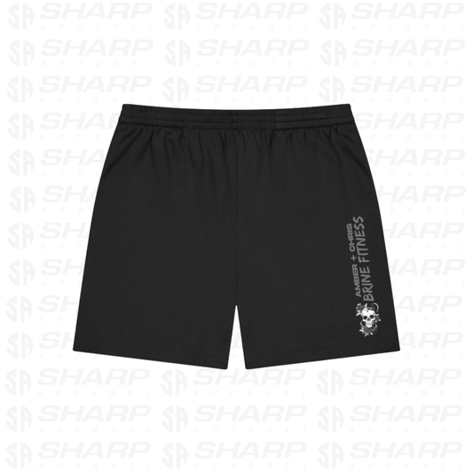 Grey Flower Skull Performance Shorts