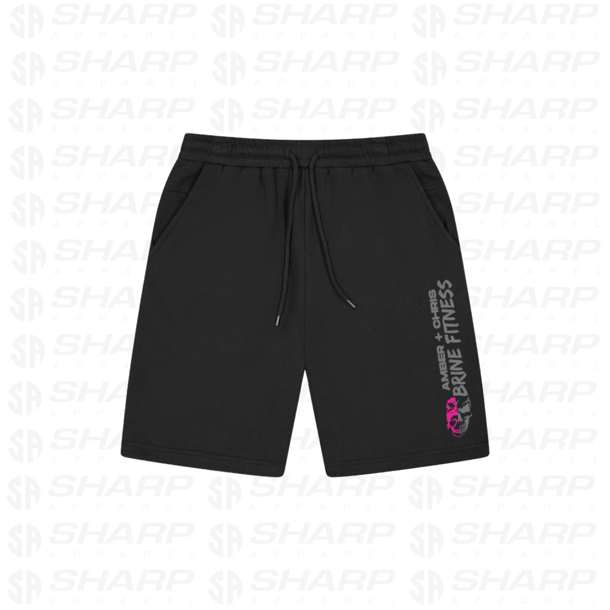 Pink Split Skull Lounge Shorts
