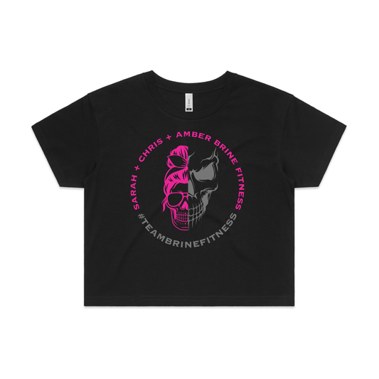 Split Skull Crop Top