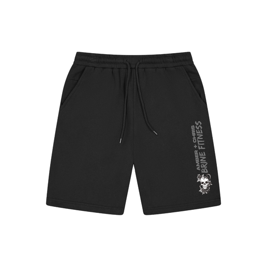 Grey Flower Skull Lounge Shorts