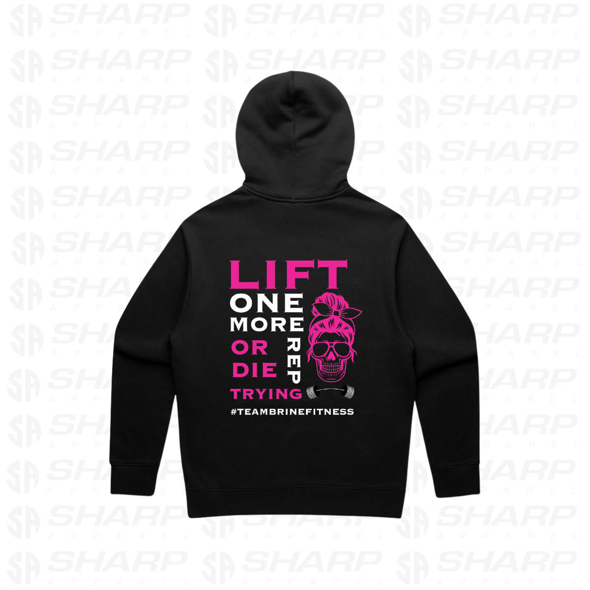 Female Skull Lift One More Rep - Adults Hoodie