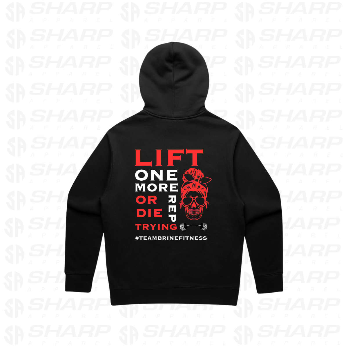 Female Skull Lift One More Rep - Adults Hoodie