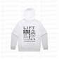 Female Skull Lift One More Rep - White - Adults Hoodie