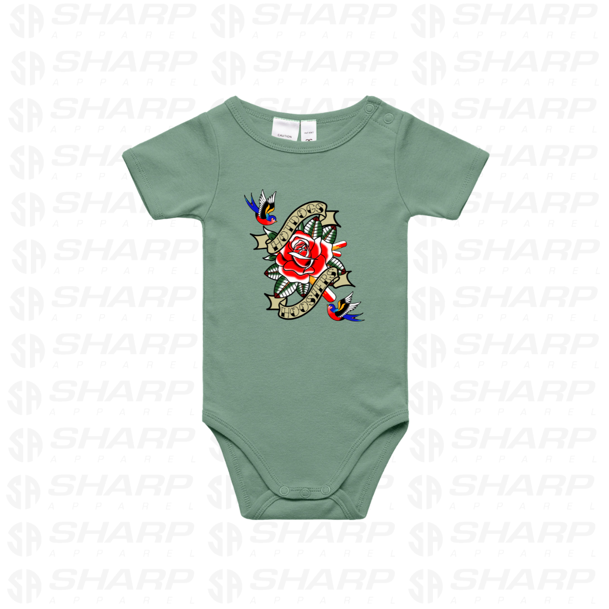 H&H Redlines & Roses 001 - Infant One-Piece