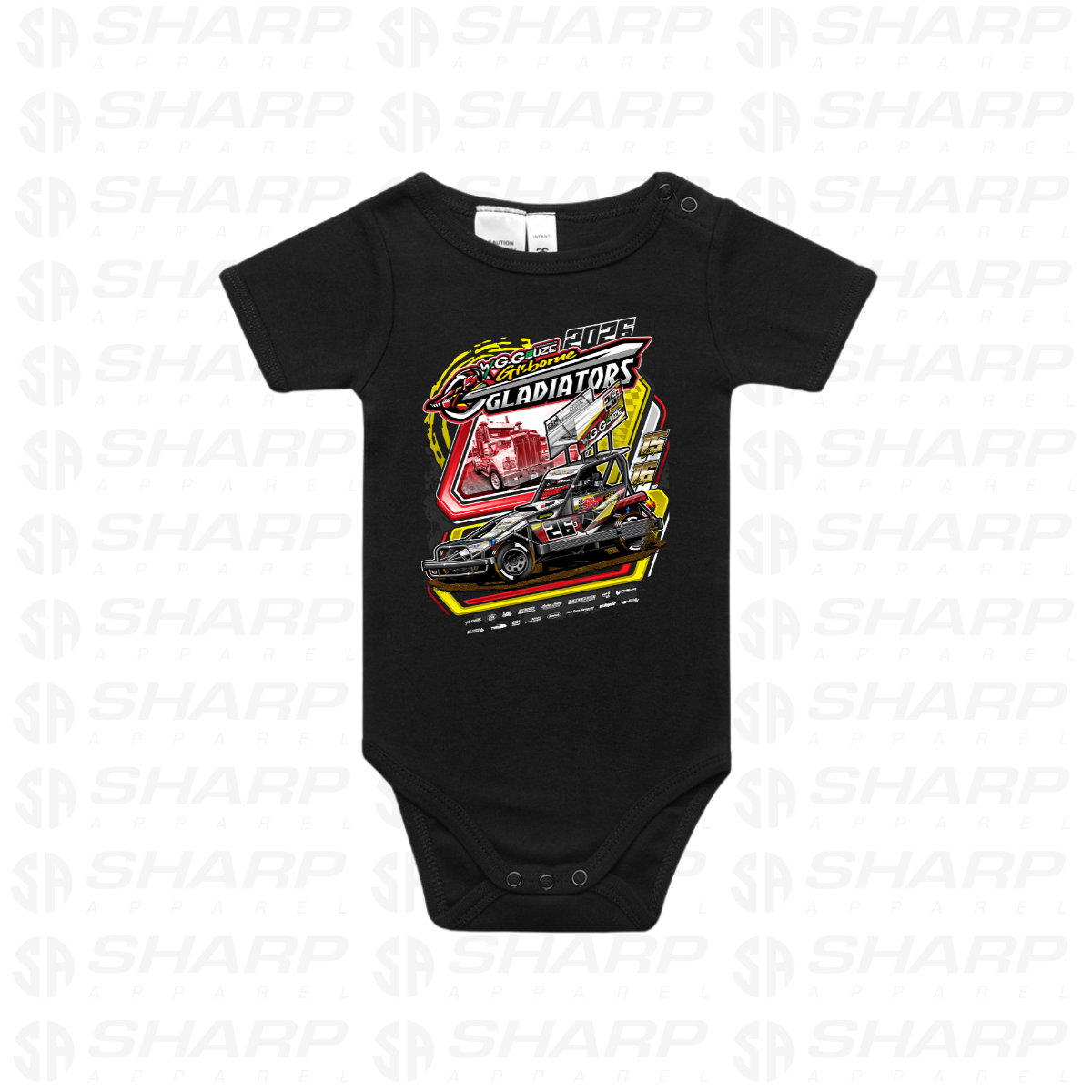 Gisborne Gladiators 2026 - Infant One-Piece