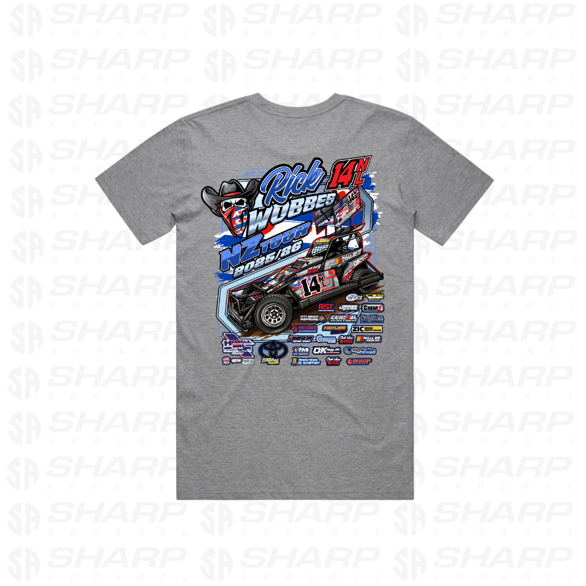 14nl Rick Wobbes NZ Tour 2025/26 - Adults Tee