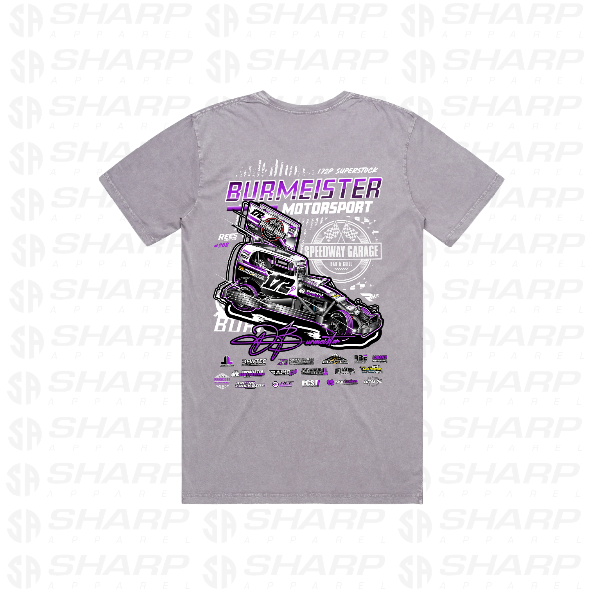 172p Burmeister Motorsport 2026/27  - Adults Stone Wash Tee