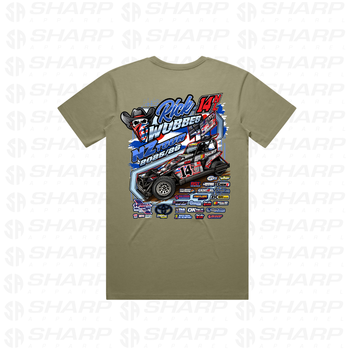 14nl Rick Wobbes NZ Tour 2025/26 - Adults Tee