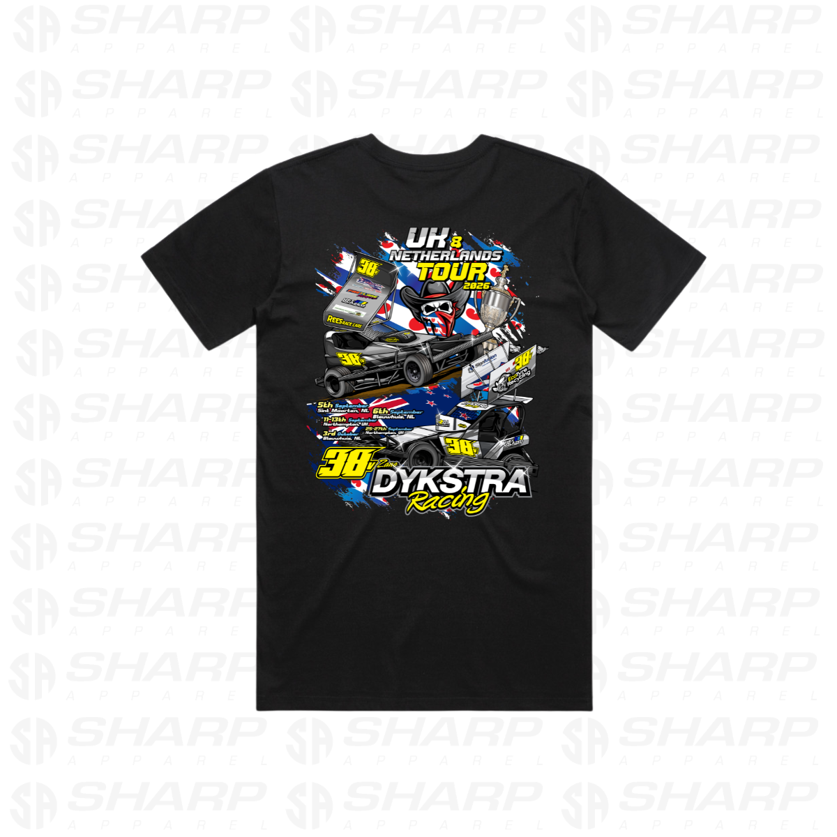 Zane Dykstra UK & NL Tour 26 - Adults Tee