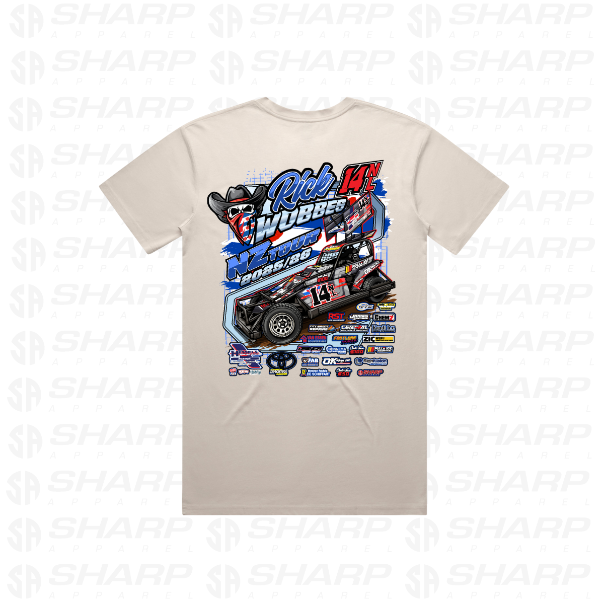 14nl Rick Wobbes NZ Tour 2025/26 - Adults Tee