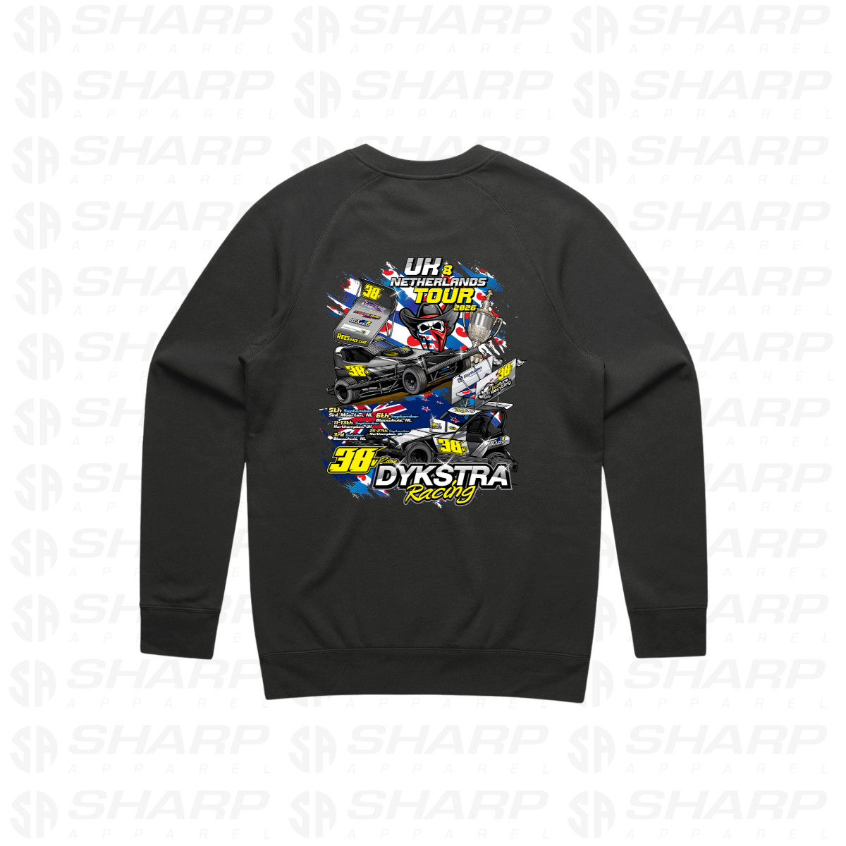 Zane Dykstra UK & NL Tour 26 - Adults Crew Neck