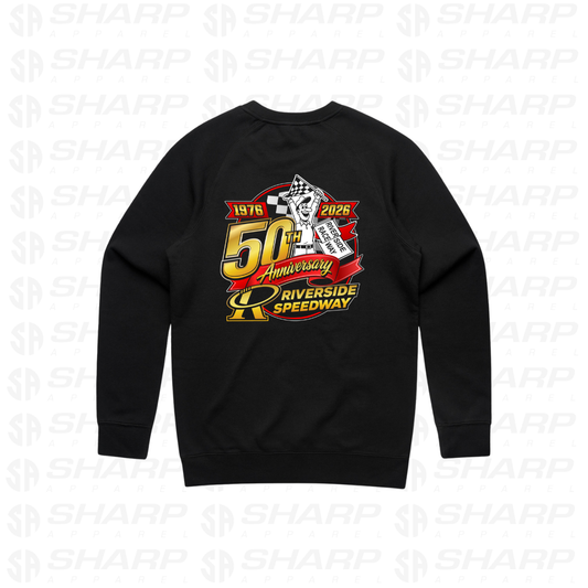 Riverside Speedway 50th - Adults Crew Neck