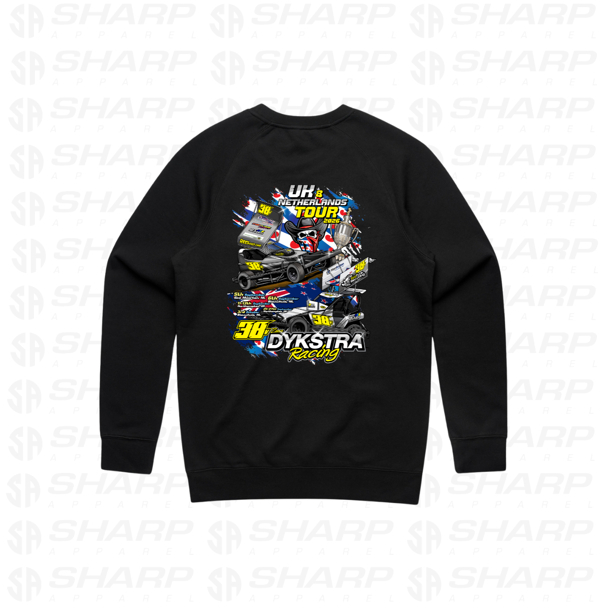 Zane Dykstra UK & NL Tour 26 - Adults Crew Neck