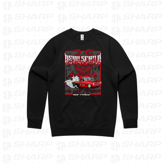 Devilschild Burnout Ute - Adults Crew Neck
