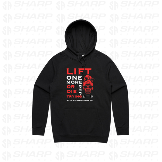 Female Skull Lift One More Rep - Front Design - Adults Hoodie