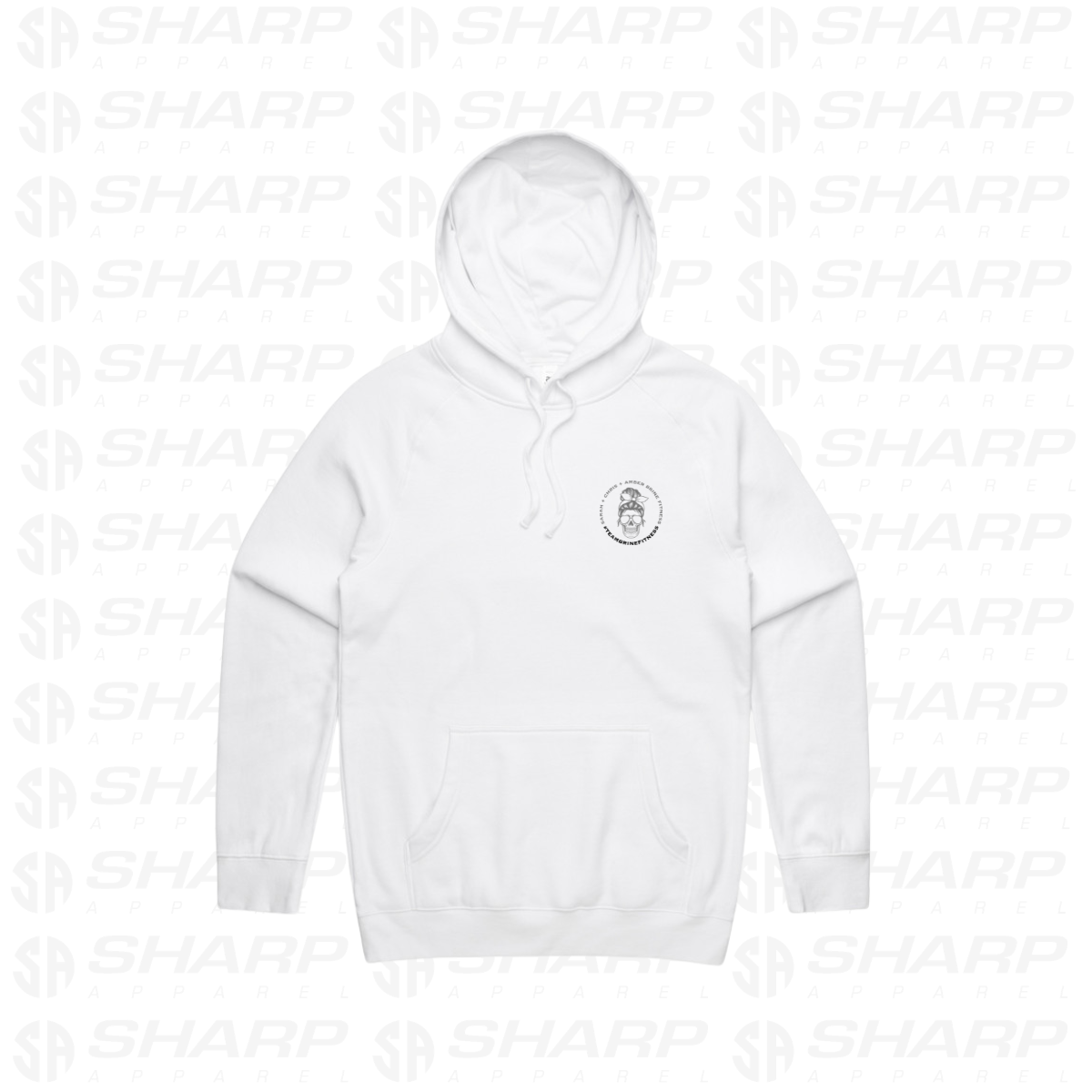 Female Skull Lift One More Rep - White - Adults Hoodie