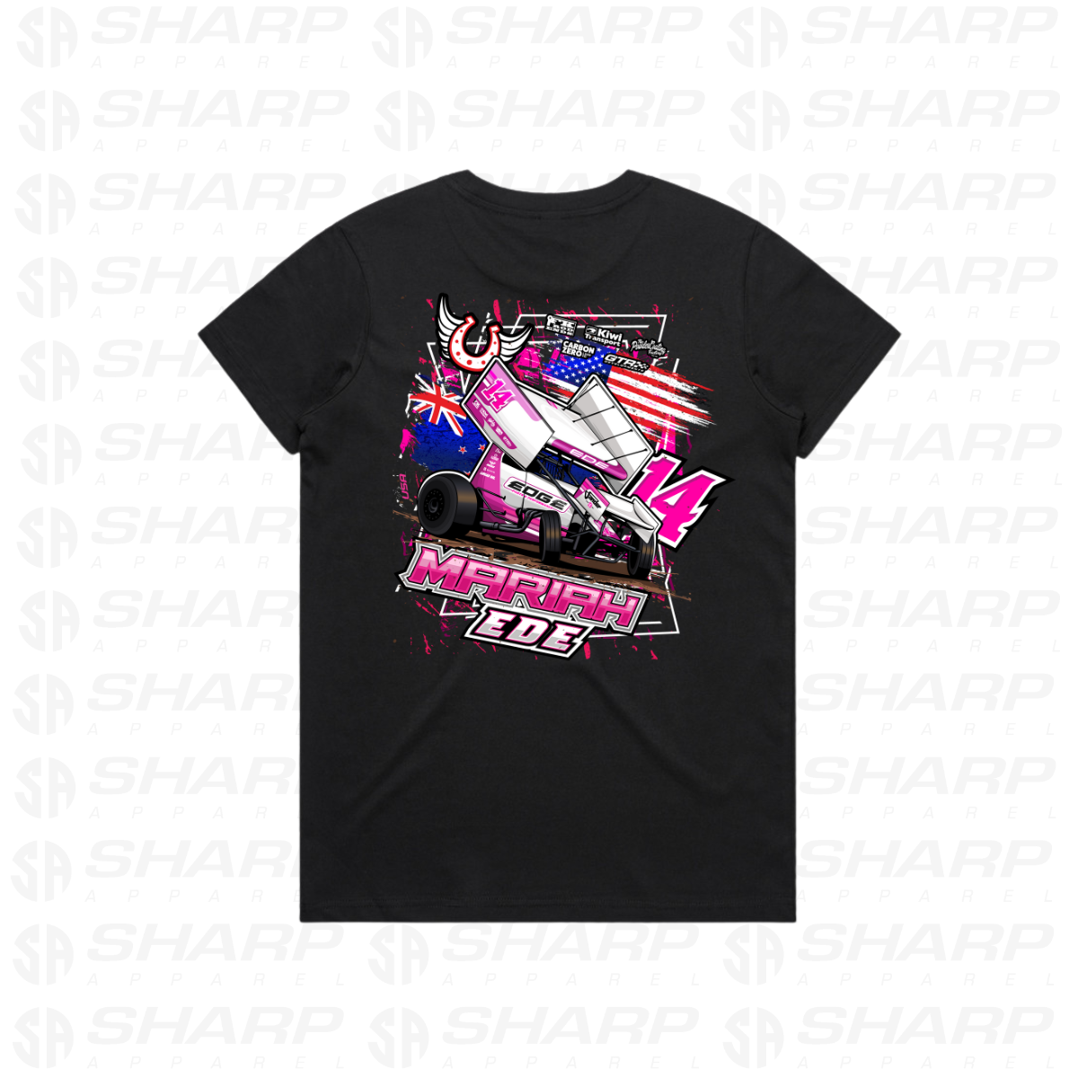Mariah Ede Racing 2025/26 - Women's Tee – Sharp Apparel Limited