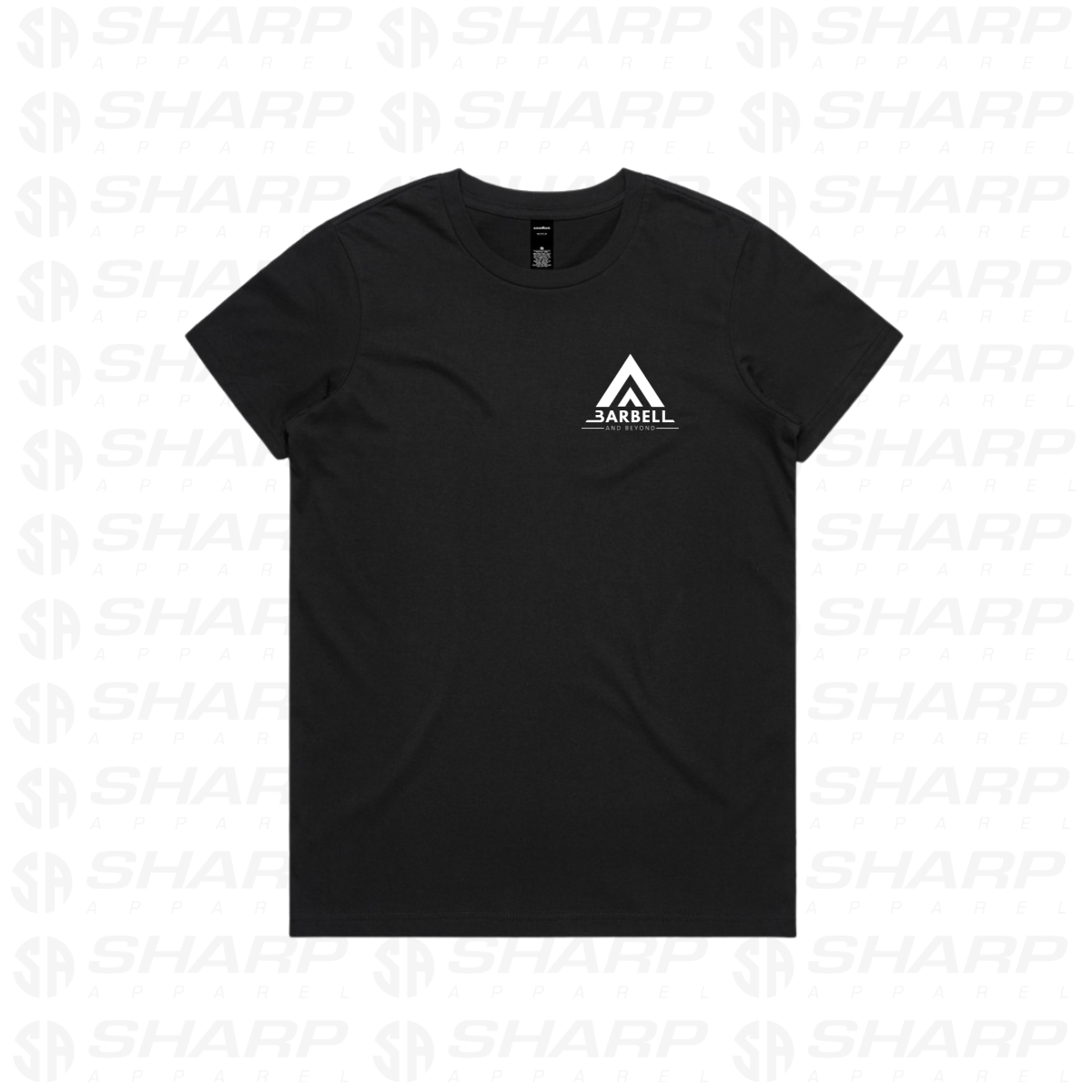 Barbell and Beyond Pocket Logo - Women's Tee