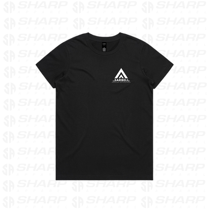 Barbell and Beyond Pocket Logo - Women's Tee