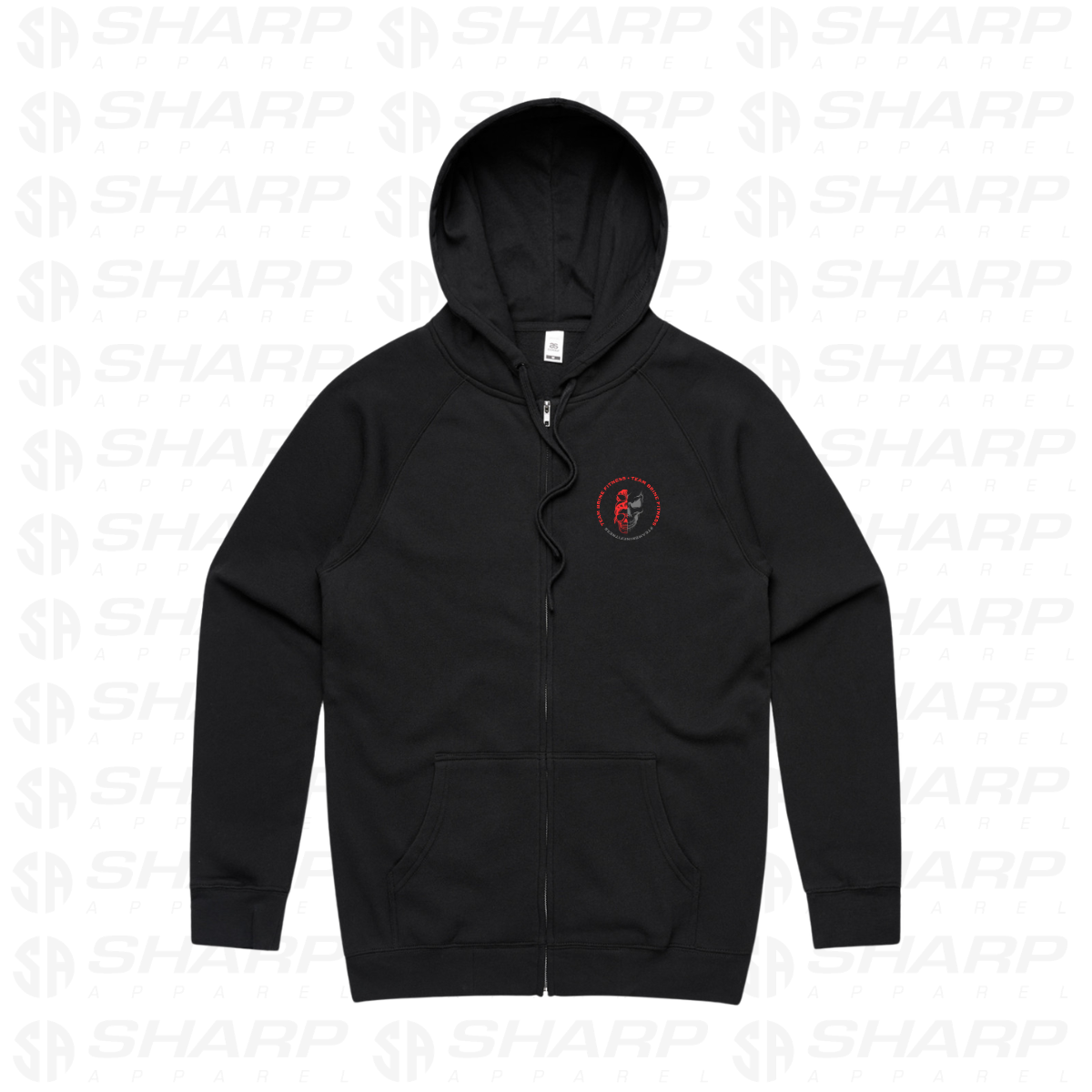 Female Skull Lift One More Rep - Zip Hoodie